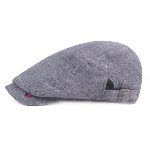 Basker Hat Konstnärlig Ungdom Peaked Cap Retro Advance Hattar Medelålders och äldre människors hattar Denim Blue Adjustable