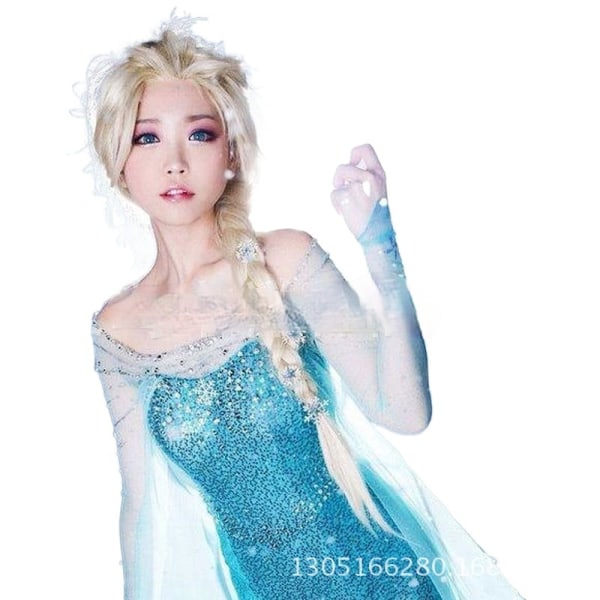 Kvinnor Peruk Frozen Princess Elsa Same Braid Cover W163