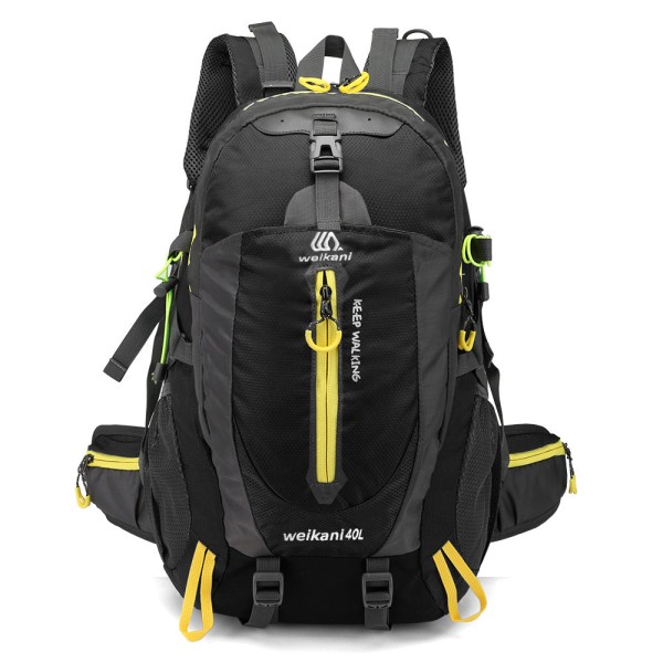 Menn Ryggsekk Skulderveske Outdoor Sports Ryggsekk 40L Tursekk Black with yellow