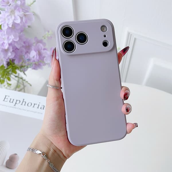Deksel til iPhone 17 Pro Cube Liquid Grass Purple Magic Cube Liquid Silicone Full Cover