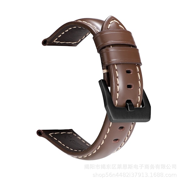 Klockarmband för Apple Watch iWatch Tillämpligt gränssnitt 42-44-45-49mm HW-Glansigt läder mörkbrun-Svart spänne- PNH