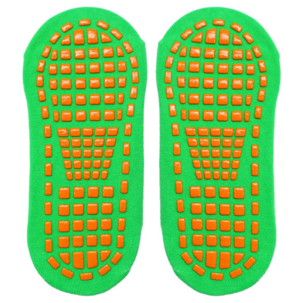Skridsikre korte sokker Hjemmegulvsokker Indendørs Sport Åndbare Bomuldsstrømper Yogasokker Green