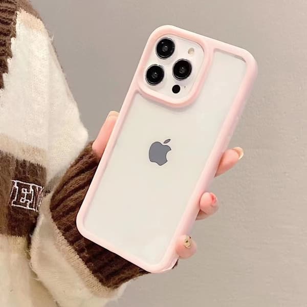 Etui til iPhone 17 Pro Pink Candy Akryl Space Hårdt