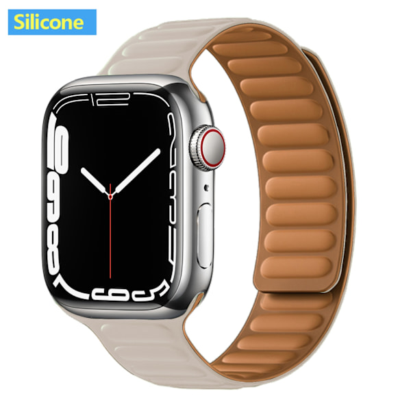 Klockarmband för Apple Watch iWatch 42/44/45mm Starlight