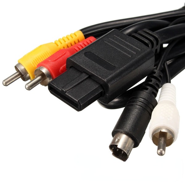 For N64/SNES/NGC tre-i-ett S AV-kabel lyd- og videokabelterminal 1,8 M