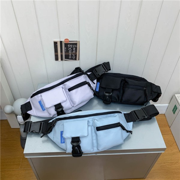 Fanny Pack Løbebælte Taljetaske Organizer Casual Fashion Trend Blue