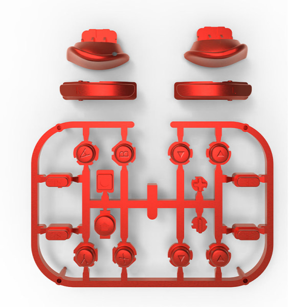 Til Nintendo Switch knapkombination ZL/ZR/L/R JoyCon skuldernøgle ABXY retningsnøgle komplet sæt Electroplating Red