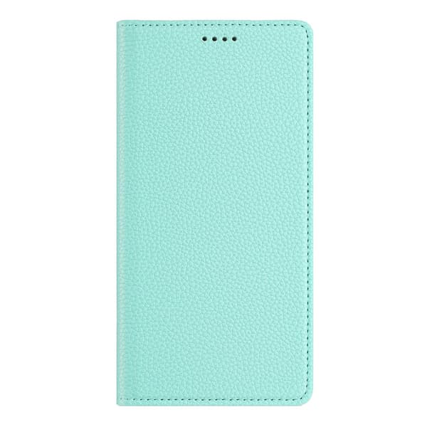Fodral för iPhone15 6.1 mintgrön solid lychee mönster multi kort läder magnetisk plånbok Japa