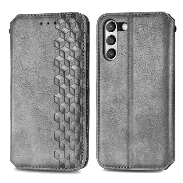 Etui til Samsung S24 Plus grå 3D Magnetisk Lær