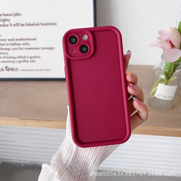 2 stk. deksel til iPhone 17 PRO Burgundy Step Kamera Full Cover Solid Color Soft