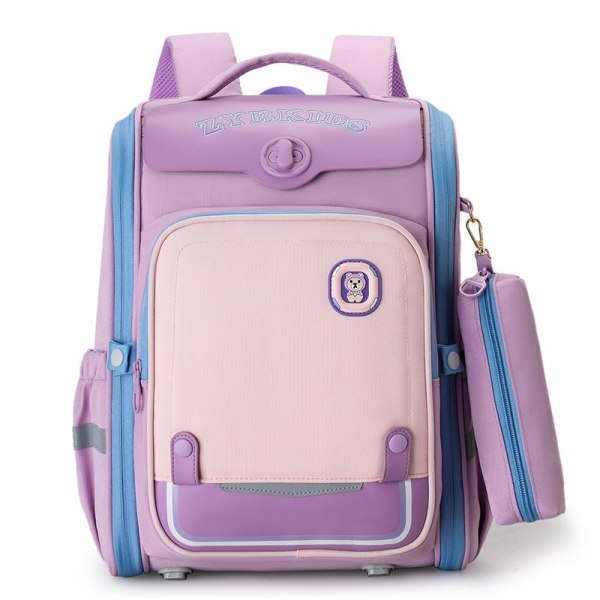 Lasten lasten reppu toddler koululaukku sarjakuva suuri kapasiteetti erittäin kevyt naisten rasituksen vähentäminen Purple
