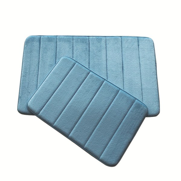 Badematte Sklisikkert absorberende dusjteppe Teppe fortykket 40D minneskum Sky Blue 50*80