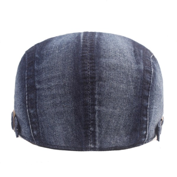 Baret Hat Denim Peaked Cap Kunstnerisk Ungdom Baret Hatte til mænd og kvinder Advance Hatte Kvinde Baret Black Adjustable