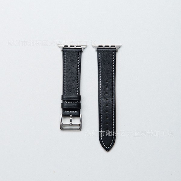 Urrem til Apple Watch iWatch 38/40/41mm urskive sort hvid linje