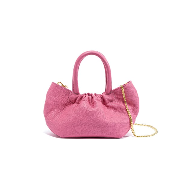 Dam Handväska Cloud Bag Premium fårskinn Plisserad bärbar Pink