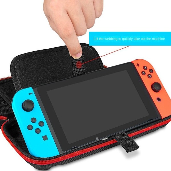 Til Nintendo Switch Opbevaringstaske Game Card Fire-hjørnet Taske Switch OLED Eva Host Beskyttelsestaske switch oled Red