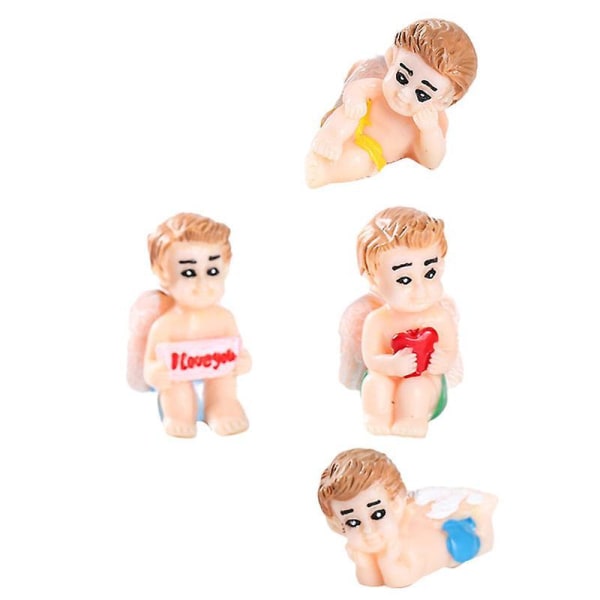 3,2x1,9 cm värikkäät toiminta- ja lelufiguurit 4 kpl Enkeli Cupid figuriini