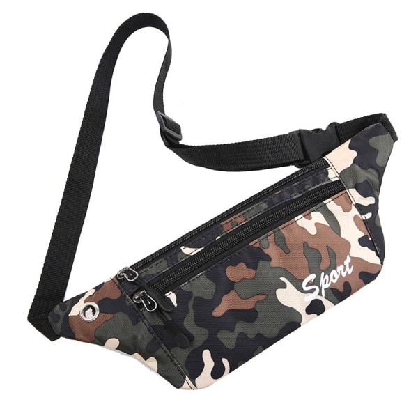 Fanny Pack Løpebelte Midjeveske Organizer Vanntett Sports Multifunksjon Black