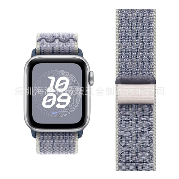 Kellon ranneke Apple Watch iWatch 38/40/41/series10-42 NK harmaa sinisellä