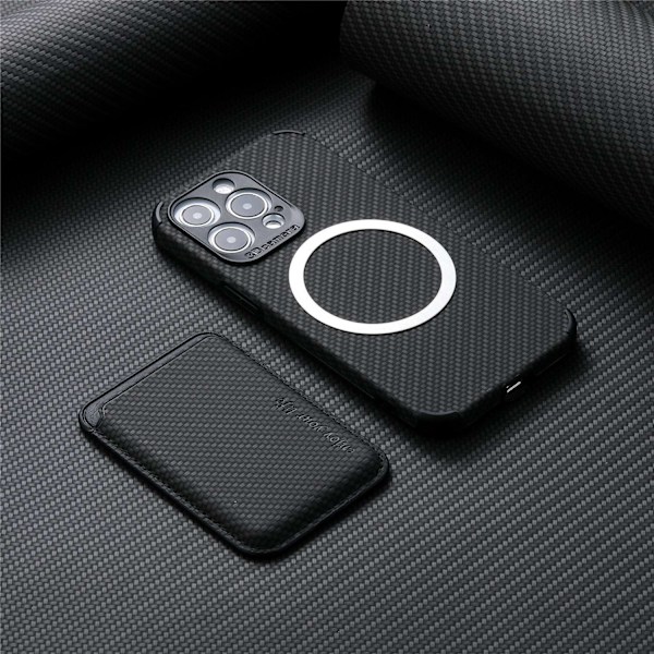 Etui til iPhone 14 Max sort kortholder magnetisk fuld