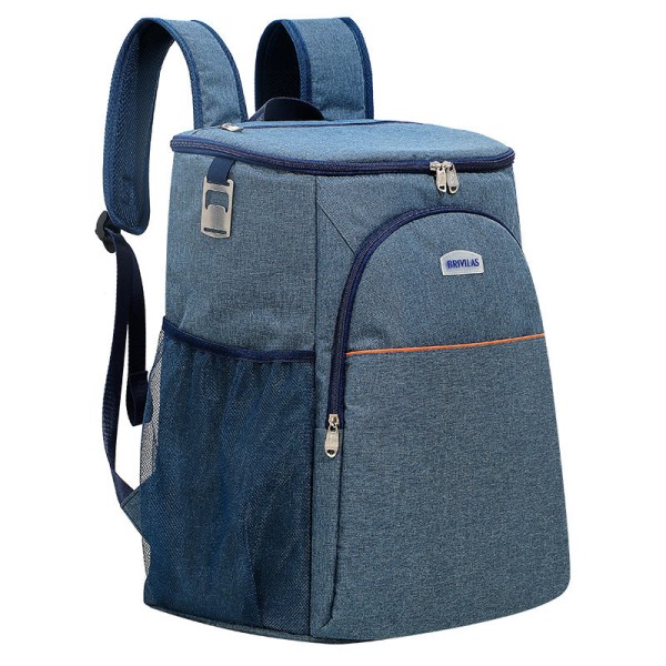 Kvinder pige rygsæk skuldertaske skoletaske udendørs isoleret taske tyk stor ispakke Picnic taske Friskholdende vandtæt taske Navy blue