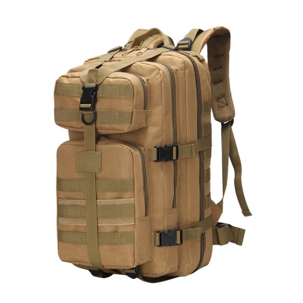 Dam tjej ryggsäck axelväska skolväska 3P Attack Tactical Outdoor Vattentät kamouflageväska 35L Sand number 28*25*50cm