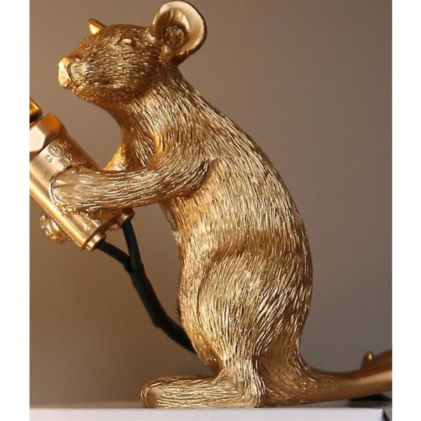 Til Italien Designer Mouse Resin Bordlamper (Gylden) WS18134