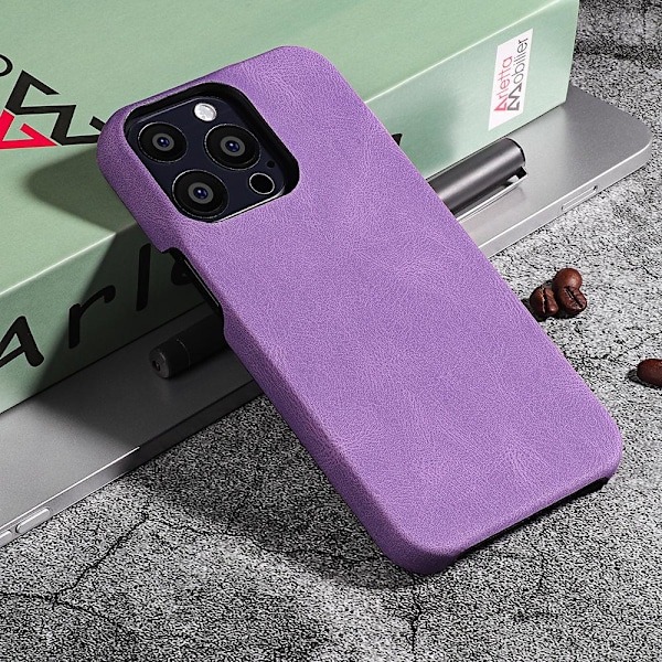 Fodral för iPhone 13 mini lila personligt trendigt läder