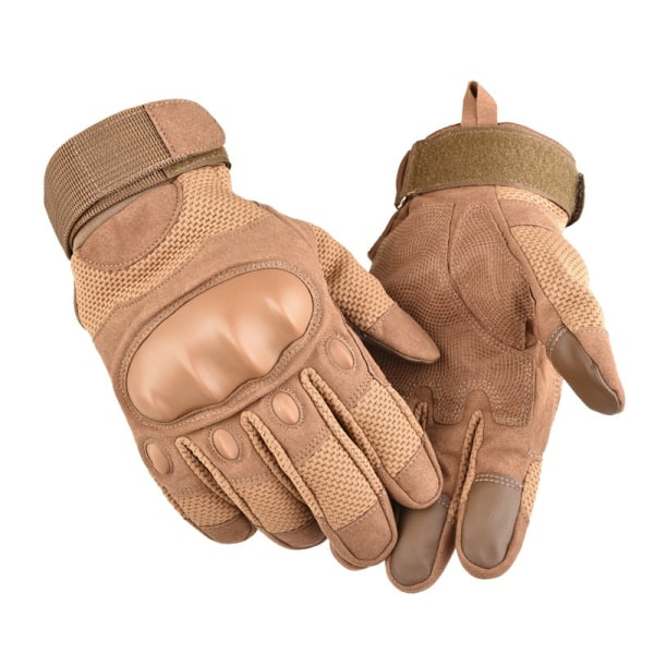 Naiset Miehet Pyöräilyhanskat Tactical Military Fans Full Finger Training Urheilu Kiipeily Brown L