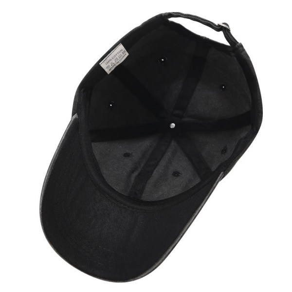 Baseballcaps 2022 vårsommer solskyggelegging Fritid topplokk Washed dark black Adjustable