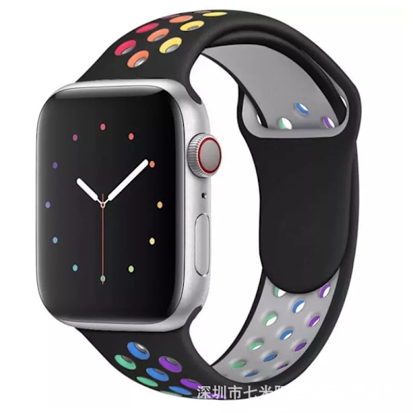 Kellon ranneke Apple Watch iWatch 42/44/45/49mm standardi musta ja punainen