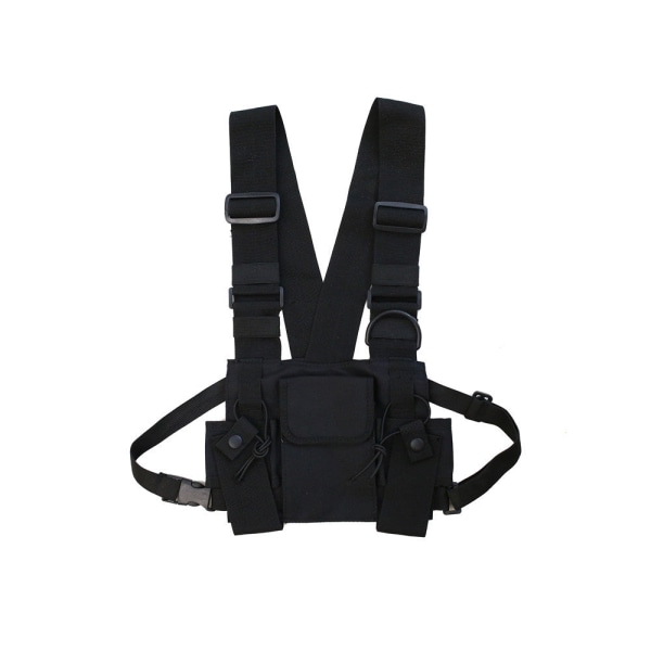 Tactical Vest Motemerke Arbeidstøy Vest Style Ryggsekk Tactical Chest Bag Black