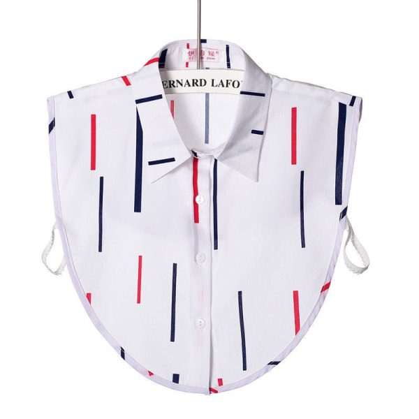 Dame jenter falsk krage Avtakbar genser skjorte All-Match spiss hvit Stilig og allsidig (White Stripes) pointed collar