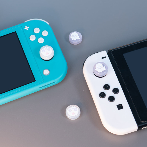 Til Nintendo Switch Joystick Beskyttelseshætte Case NS OLED Lite Universal Silikone Cute Ghost Ghost