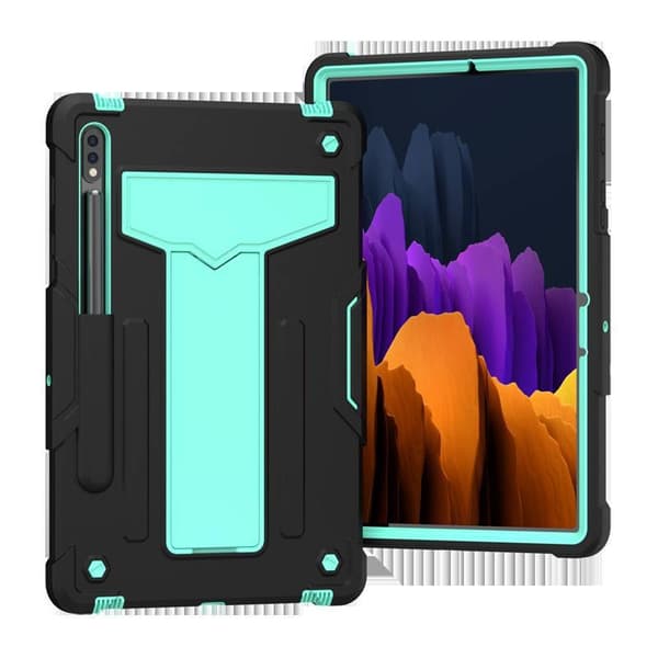 Stilfuldt etui til iPad mini6 2021 Sort Mint Kontrast Silikone Stand