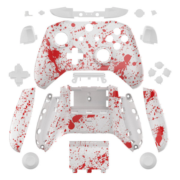 For Xbox One Slim Gamepad Cover Blood Splash Graffiti Personlighet Xbox One S håndtaksknapp Blood splash White