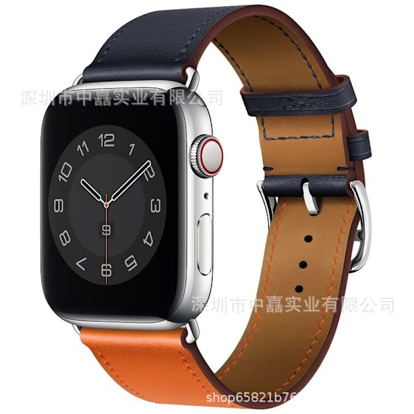 Klockarmband för Apple Watch iWatch 38/40/41mm orange med blått