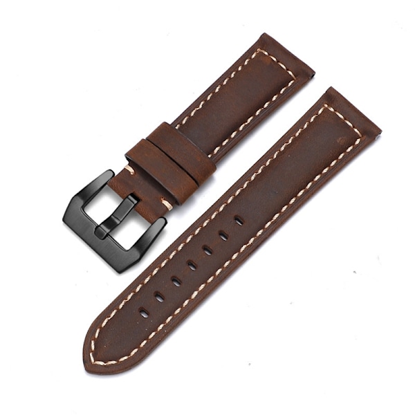 Urrem til Apple Watch iWatch 42/44mm mørkebrun med sort spænde