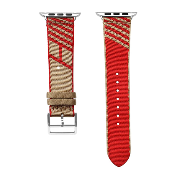 Klockarmband för Apple Watch iWatch 38/40/41mm högkvalitativt kraftpapper färg med hjärta röd