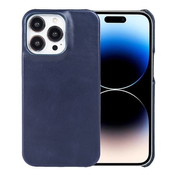 Etui til iPhone 16 Pro Max blåt læder