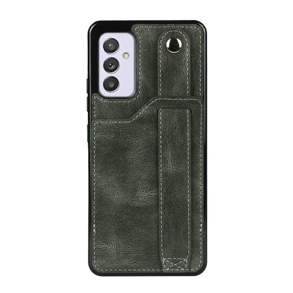 Etui til iPhone 14 Pro Max smaragd armbånd PU læder mode kortholder multifunktionel