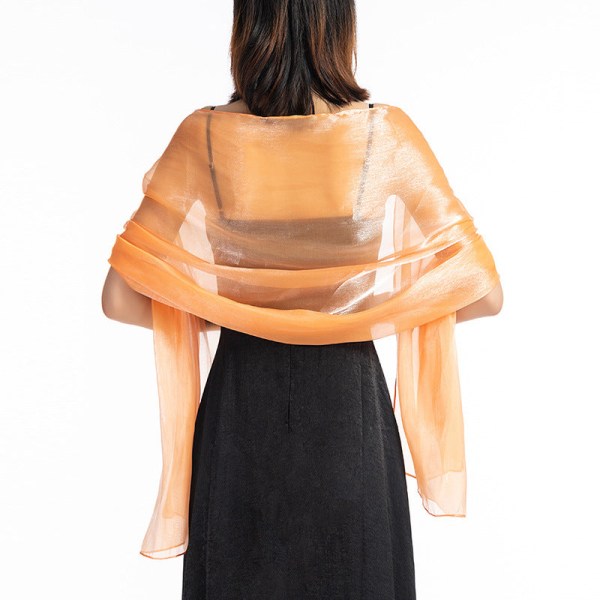 Enfärgad sjal för kvinnor 2022 vår och höst Light orange 135-175CM