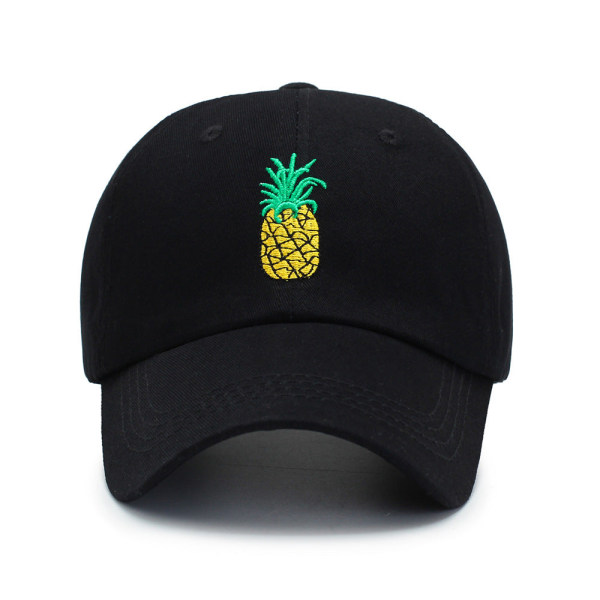 Baseballcap 2022 vår og sommer solbeskyttelse broderi fritid Cactus Black Adjustable