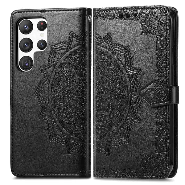 Etui til Samsung A03 Core sort koreansk flip-top multifunktionelt læder