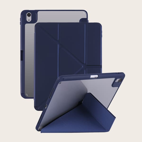 Stilfuldt etui til iPad 11\" Pro M4 2024 Mørkeblå Multi Fold Magnetisk