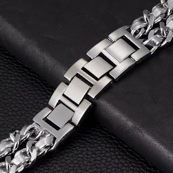 Klockarmband för Apple Watch iWatch 38/40/41/ 10:e generationen 42mm universal silver skin