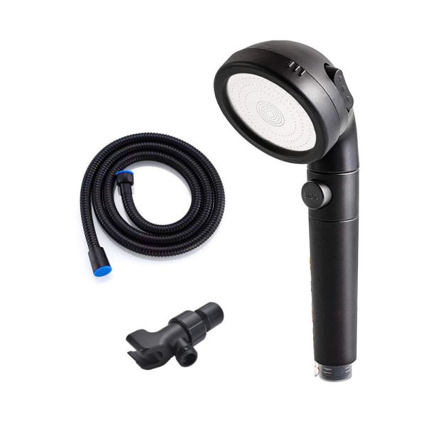 Premium Duschhuvud Justerbar Tre-växlad Justering En-klick Water Stop Anion Shower three-piece set