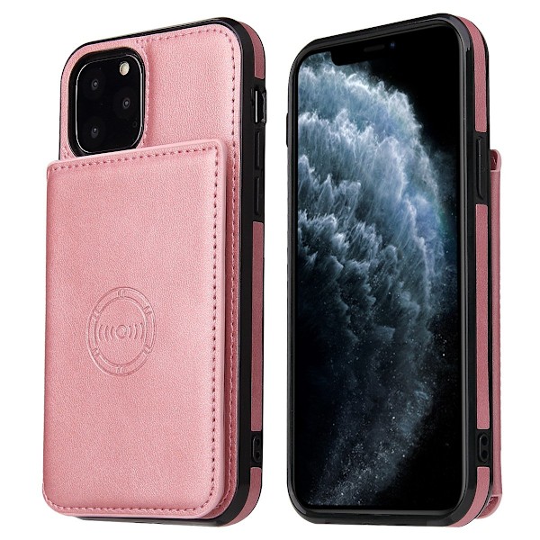 Fodral för iPhone 13 Roséguld [CX Magnetiskt Plånboksfodral i Läder] Korthållare Anti-fall