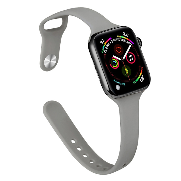 Klockarmband för Apple Watch iWatch 38/40/41/42 S10mm mörkgrå