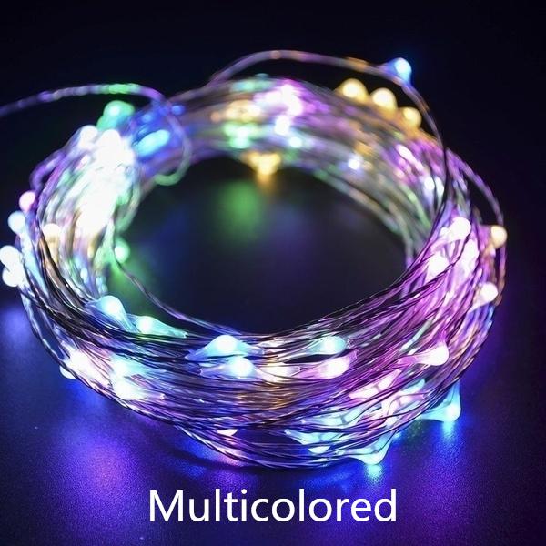 2/3/4/5/10M LED-valonauhat joulun joulukuusen seppeleen ulkobileisiin hääkoristeisiin MultiColor 2M 20LED